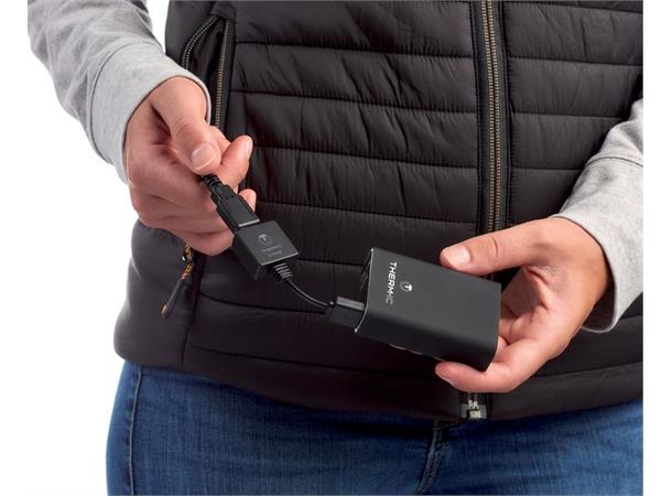 THERM-IC Heated vest women S Black - Heated vest with bluetooth cable