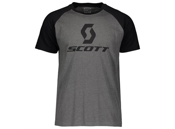 SCOTT Tee 10 Ms Icon Ra s/sl Grå/Sort XL T-shirt med Scott logo