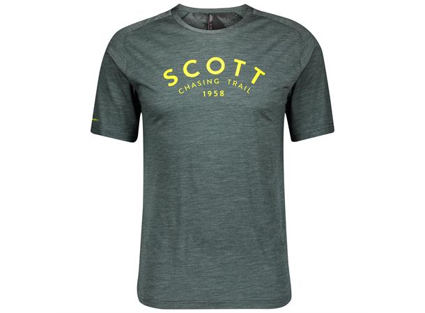 Scott Shirt Ms Tra Flow Mer s/sl Grø XL Sykkeltrøye med kort arm