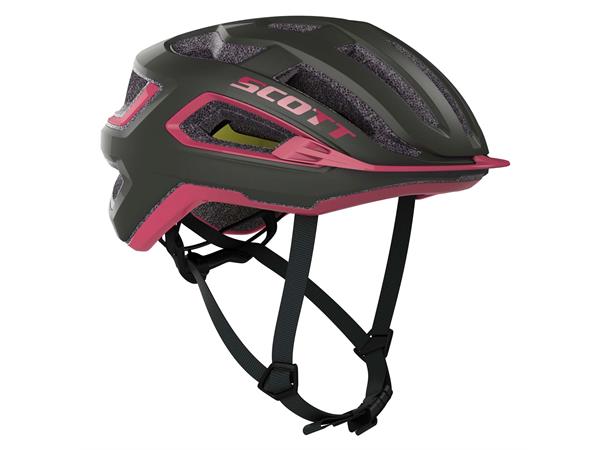 SCOTT Helmet Arx Plus Mørk grå/Rosa L Sykkelhjelm