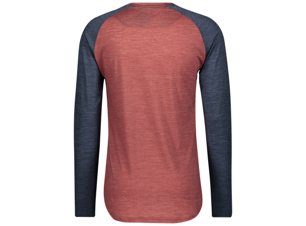 Scott Shirt Ms Tr Fl  Mer l/sl Rø/Bl S Sykkeltrøye med lang arm 