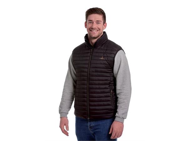 THERM-IC Heated vest men Sort XXL Heated vest with bluetooth cable men