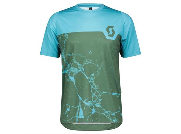 SCOTT Shirt M Tra Ver Pro SS Blå/Grø M Sykkeltrøye med kort arm 
