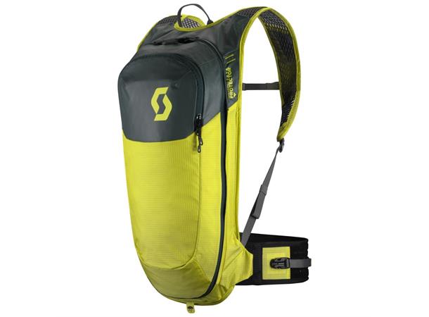 SCOTT Pack Trail Protect FR10 Gul/Grø OS Sekk med ryggbeskyttelse