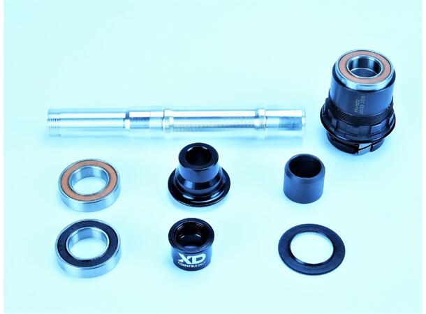 SCOTT Hub rep kit SY/Form XR 2,5 R XD 18 Kit med lager, aksling og boss 