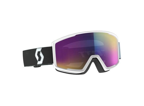 SCOTT Goggle Factor Pro  Hvit/Sort Glass. Enhancer Teal Chrome
