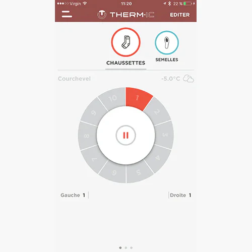 Therm-ic Heat Control – appskjerm
